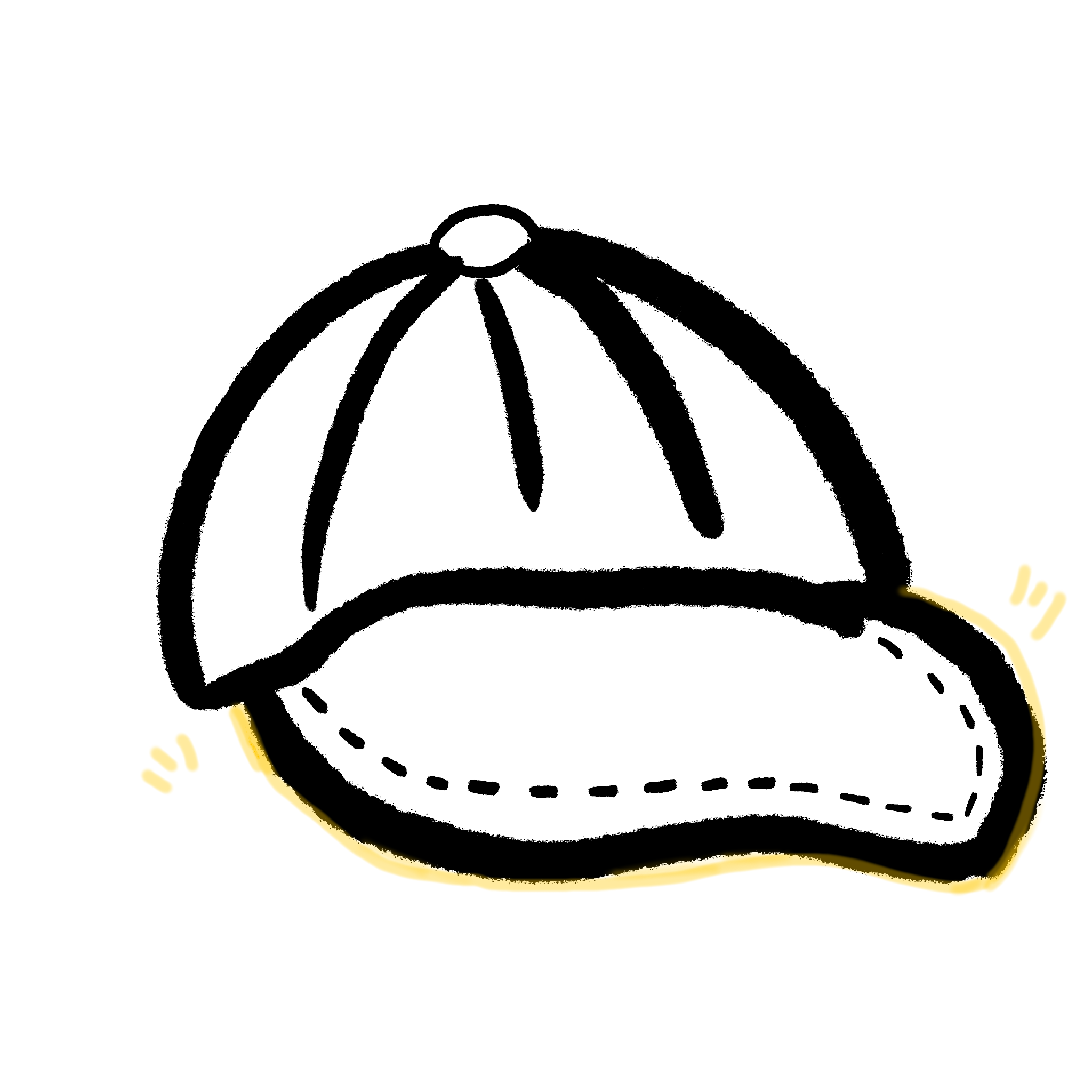 This image adds a glowing effect, with an LED strip along the edge of the brim emitting a soft yellow light, emphasizing its illumination function for nighttime activities.